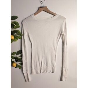 Express Long Sleeve Knit Tunic White Sz XS